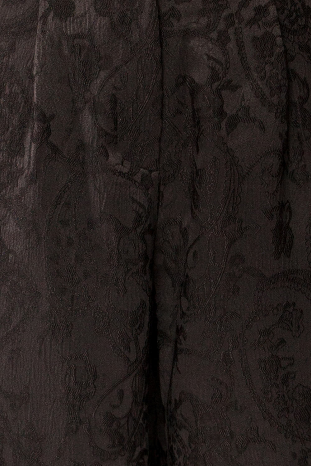 Azusa High-Waisted Black Embroidered Pants | La petite garçonne fabric