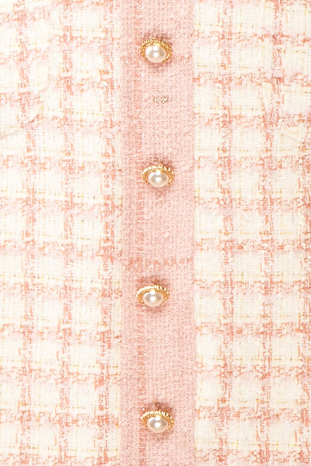 Scarlett Pink Short Tweed Dress | Boutique 1861 fabric