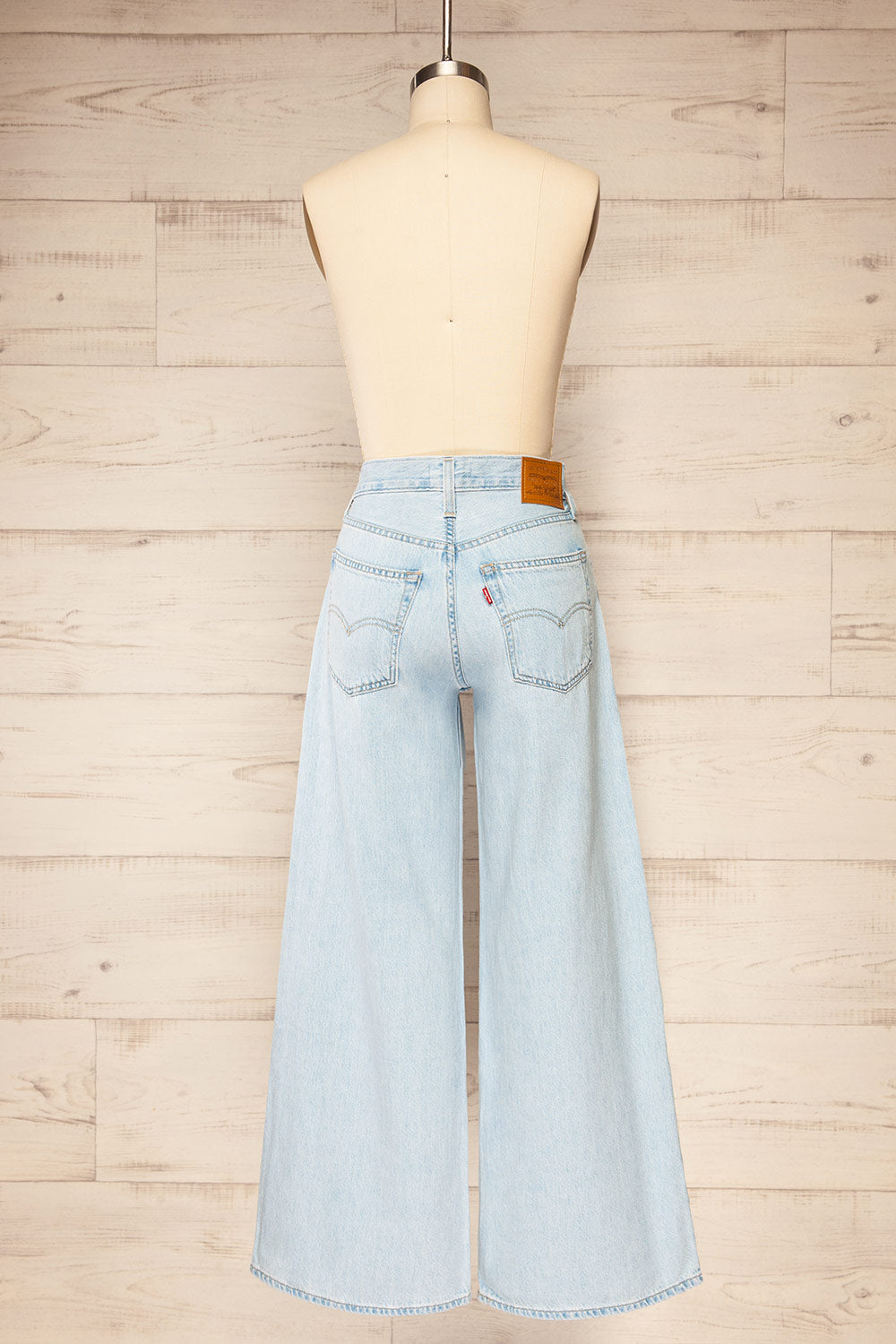 Bacalar Light Blue Baggy Jeans | La petite garçonne back view