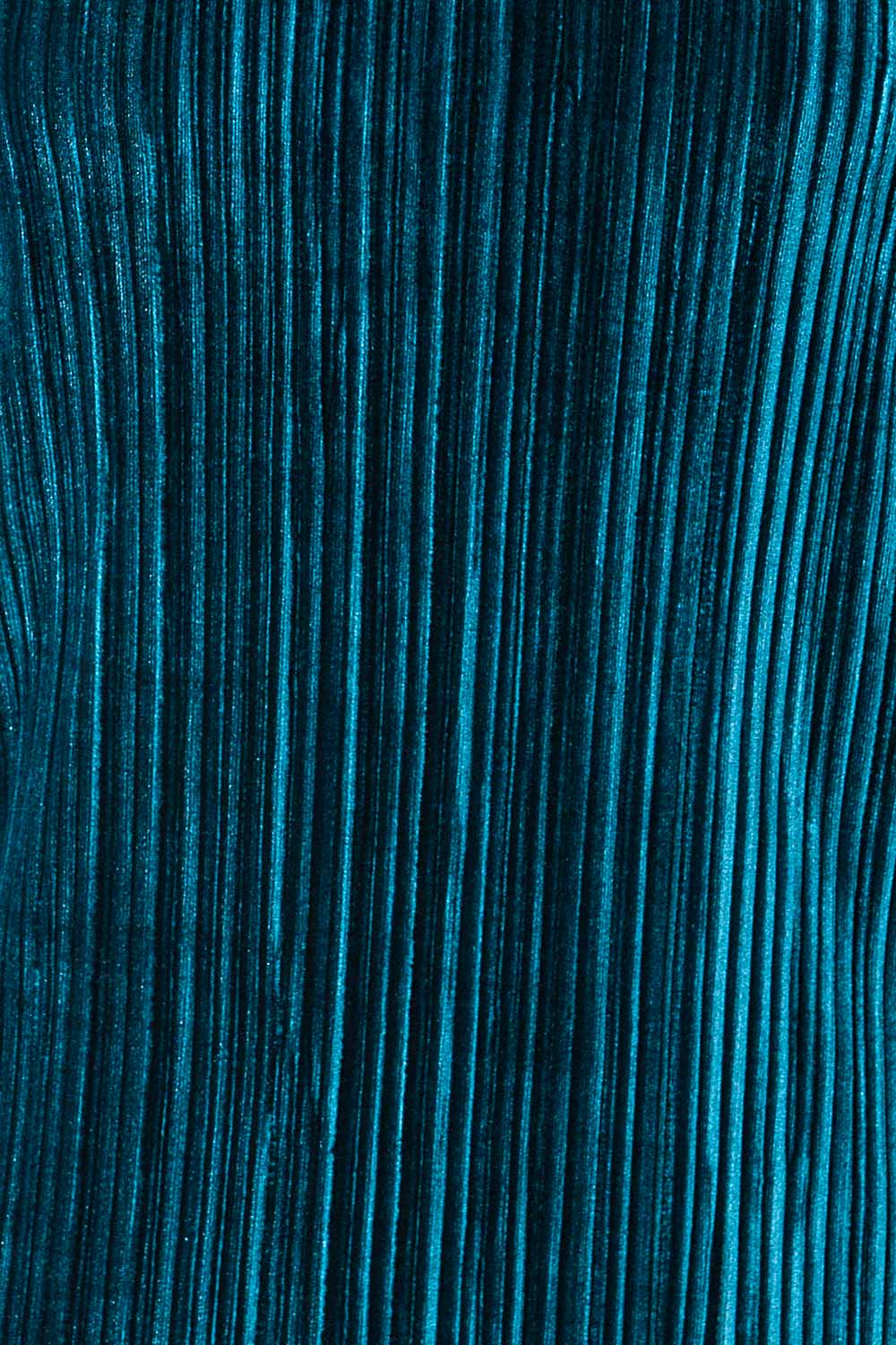 Bagnolet Teal Ribbed Top w/ Stand Collar | La petite garçonne fabric