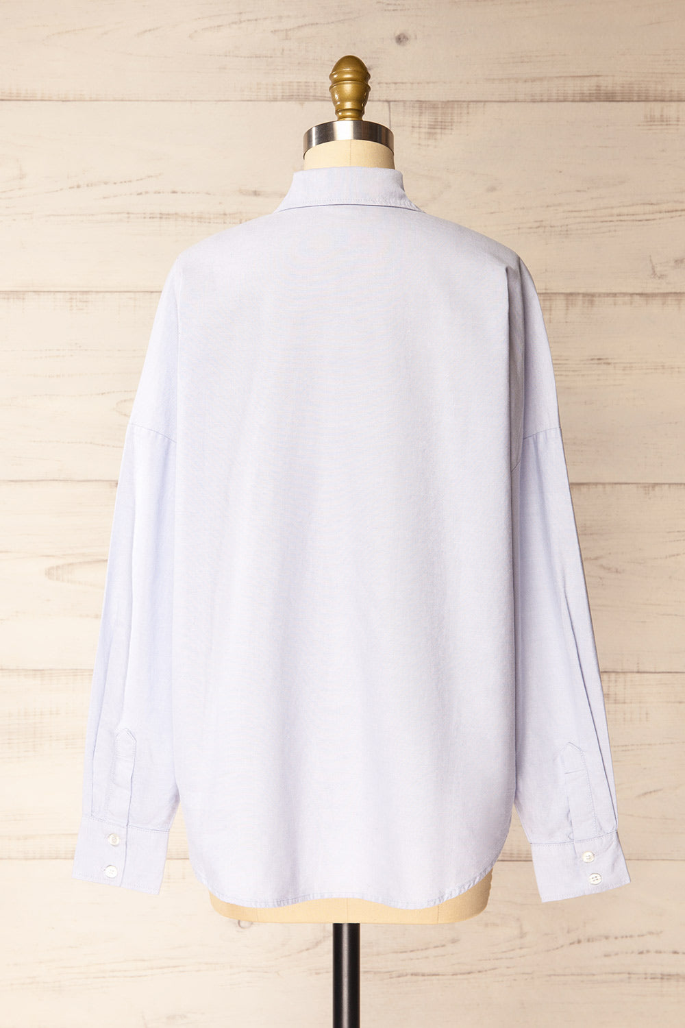 Bahamas Blue Button-Up Cotton Shirt | La petite garçonne back view