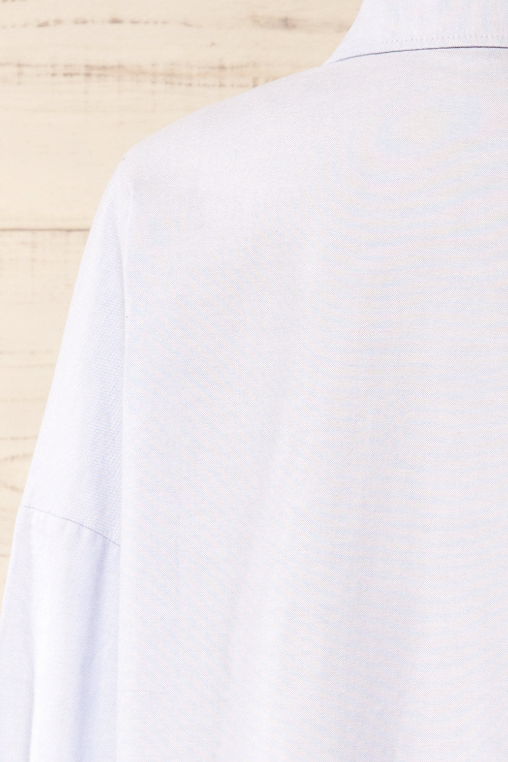 Bahamas Blue Button-Up Cotton Shirt | La petite garçonne back