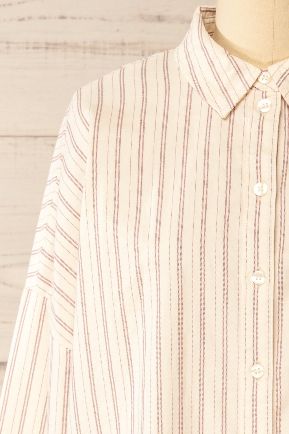 Bahamas Striped Button-Up Cotton Shirt | La petite garçonne front