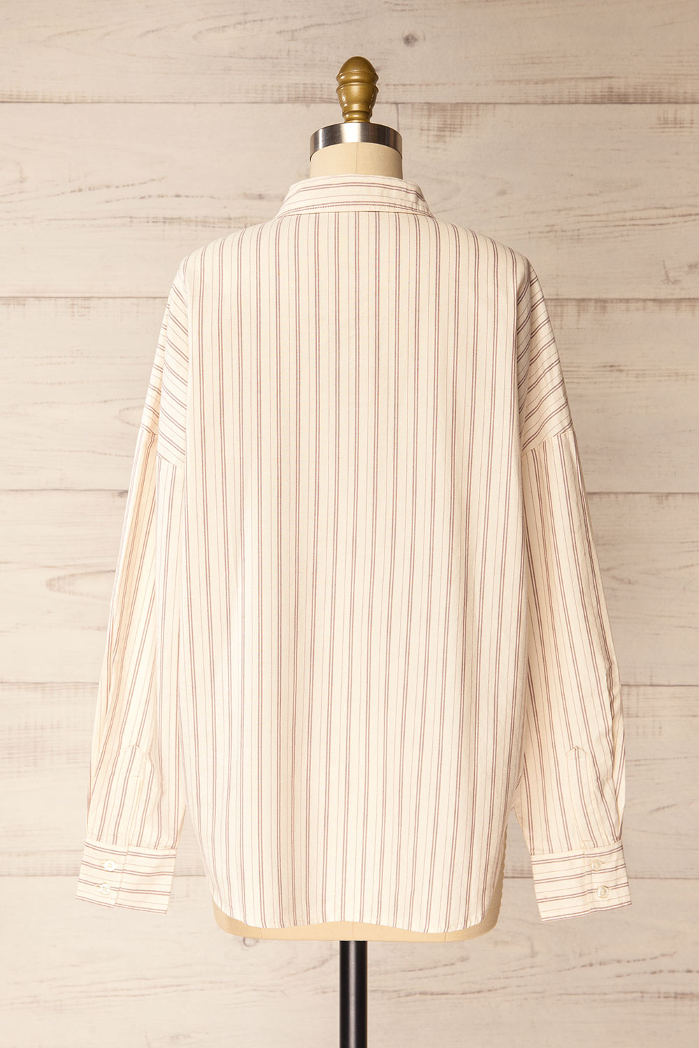 Bahamas Striped Button-Up Cotton Shirt | La petite garçonne back view