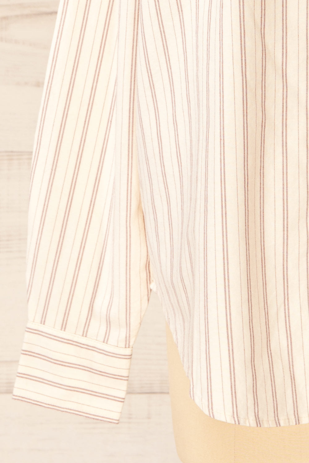 Bahamas Striped Button-Up Cotton Shirt | La petite garçonne sleeve