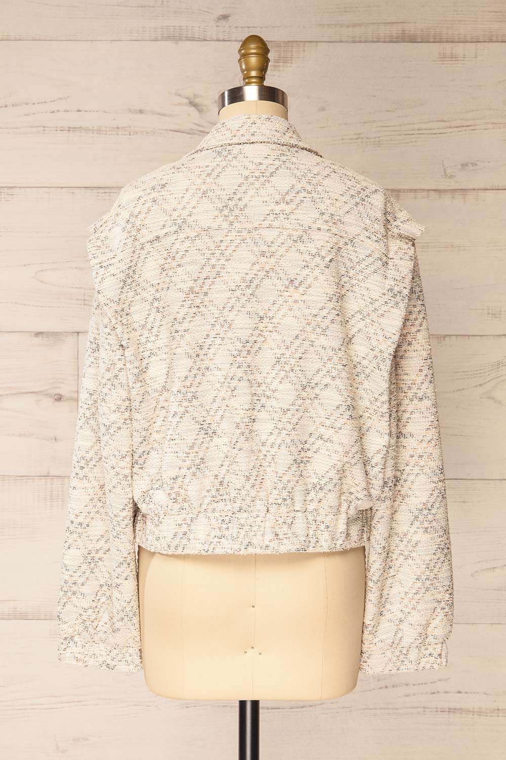 Baicheng Double-Breasted Sparkly Tweed Jacket | La petite garçonne back view