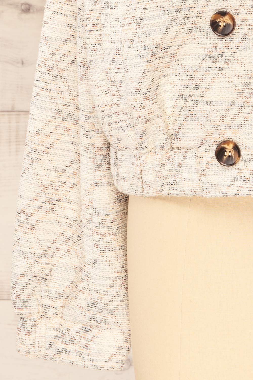 Baicheng Double-Breasted Sparkly Tweed Jacket | La petite garçonne bottom