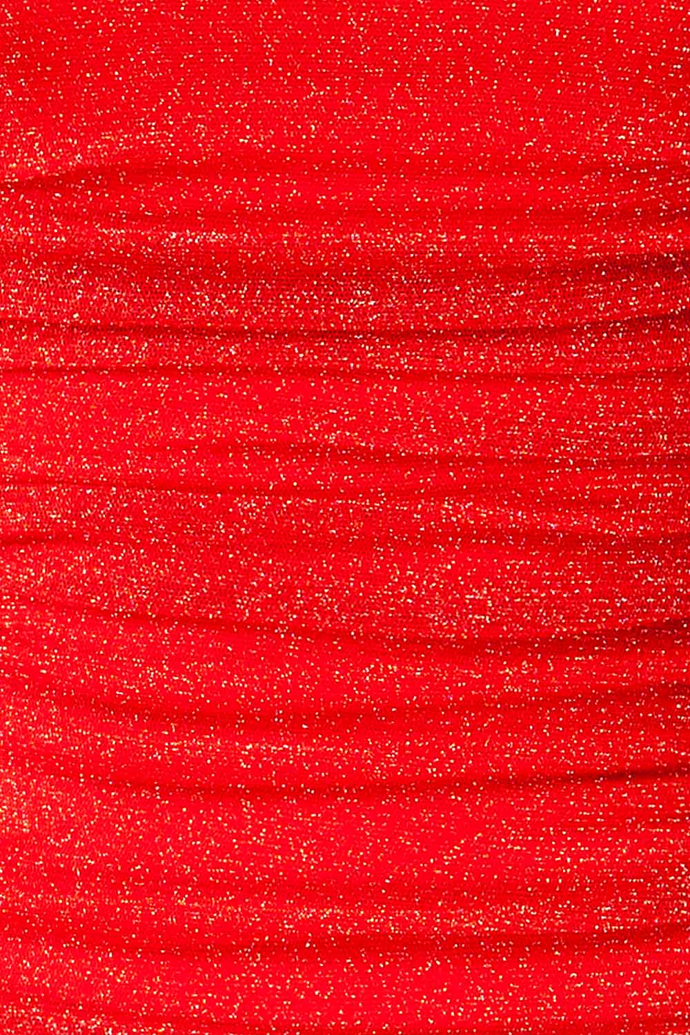 Baku Red Fitted Ruched Sparkly Midi Dress | La petite garçonne fabric