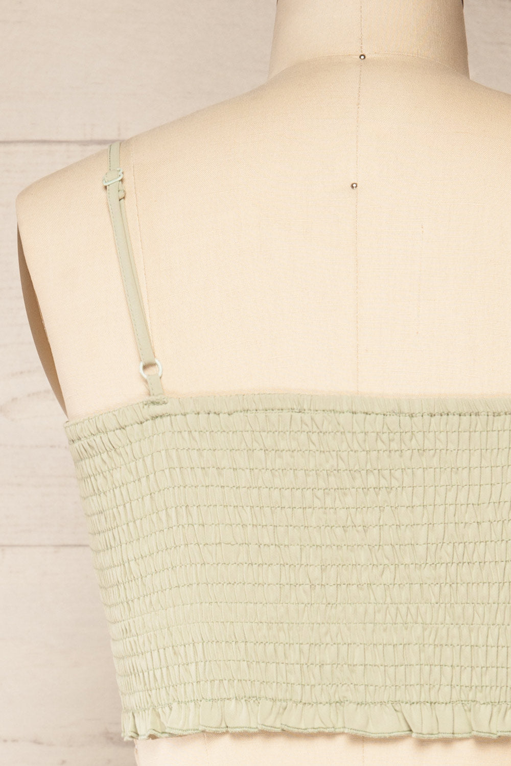 Balcarce Sage Romper w/ Cut-Outs | La petite garçonne back close-up