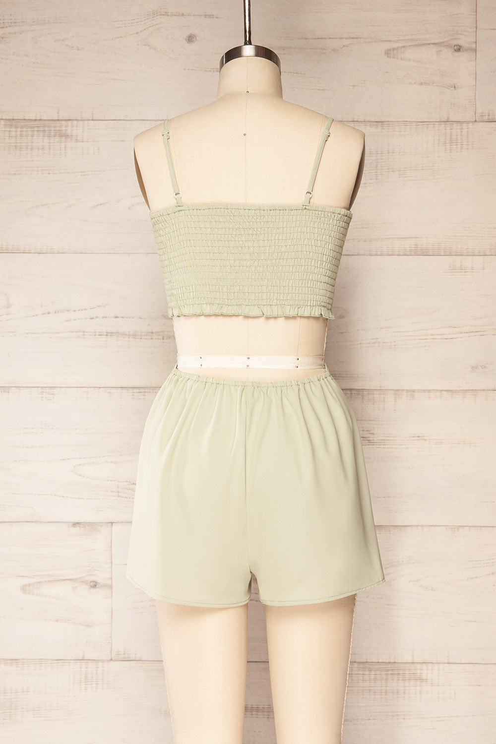 Balcarce Sage Romper w/ Cut-Outs | La petite garçonne back view