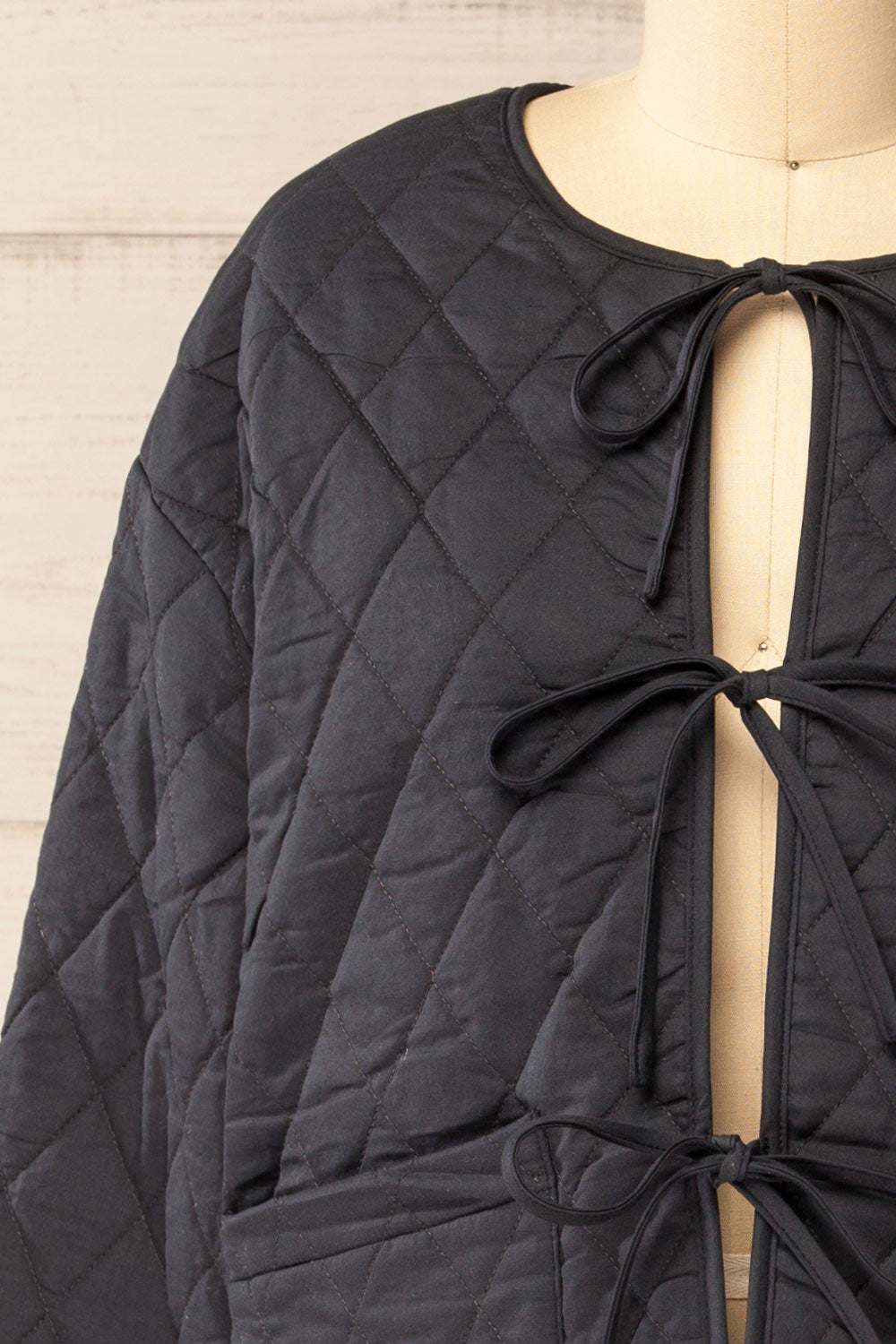 Ballia | Veste Réversible en Vichy Marine à Nouer