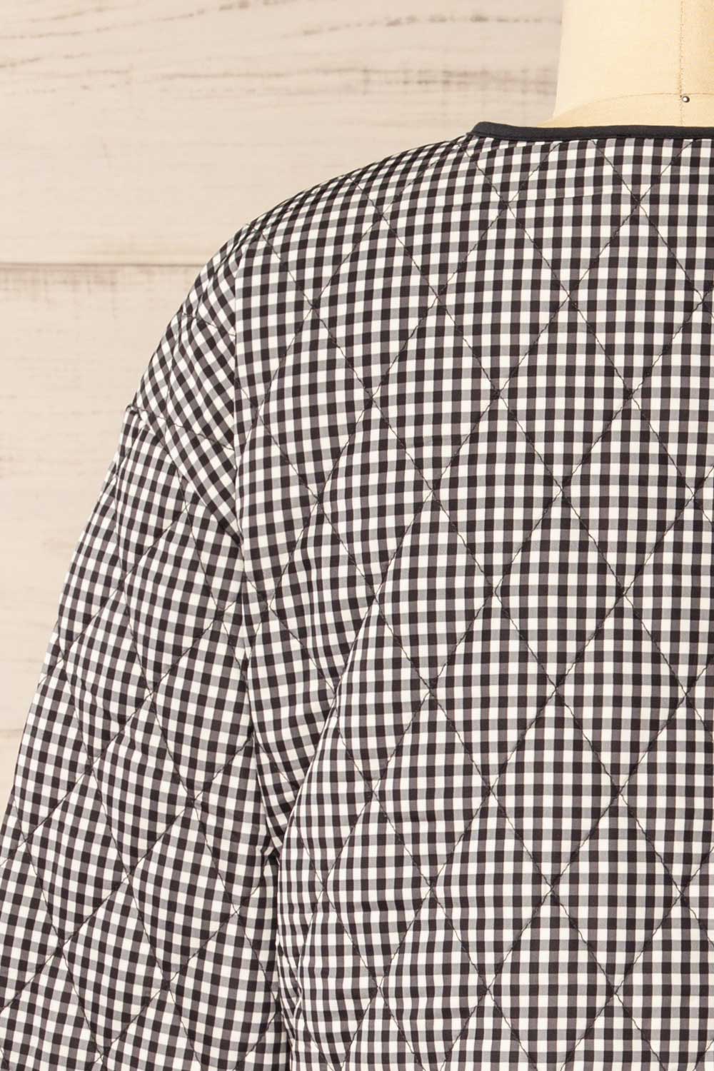 Ballia | Veste Réversible en Vichy Marine à Nouer