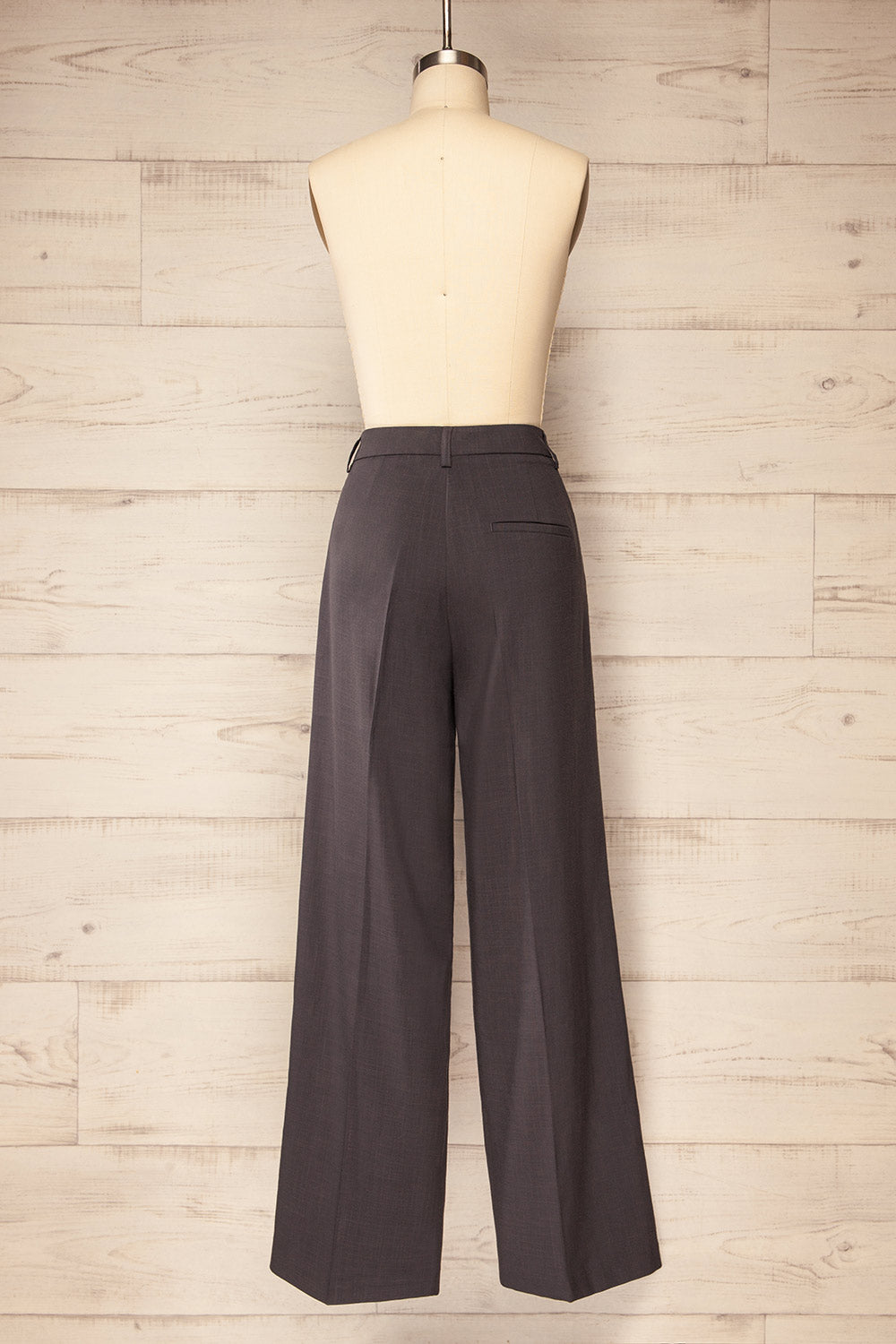 Bancroft Grey Oversized Pants w/ Front Pleats | La petite garçonne back view