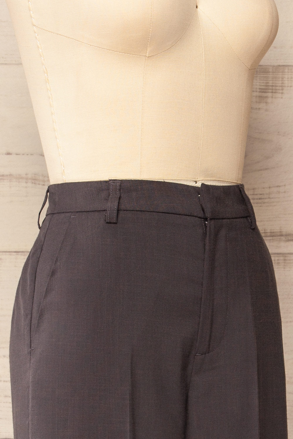 Bancroft Grey Oversized Pants w/ Front Pleats | La petite garçonne side