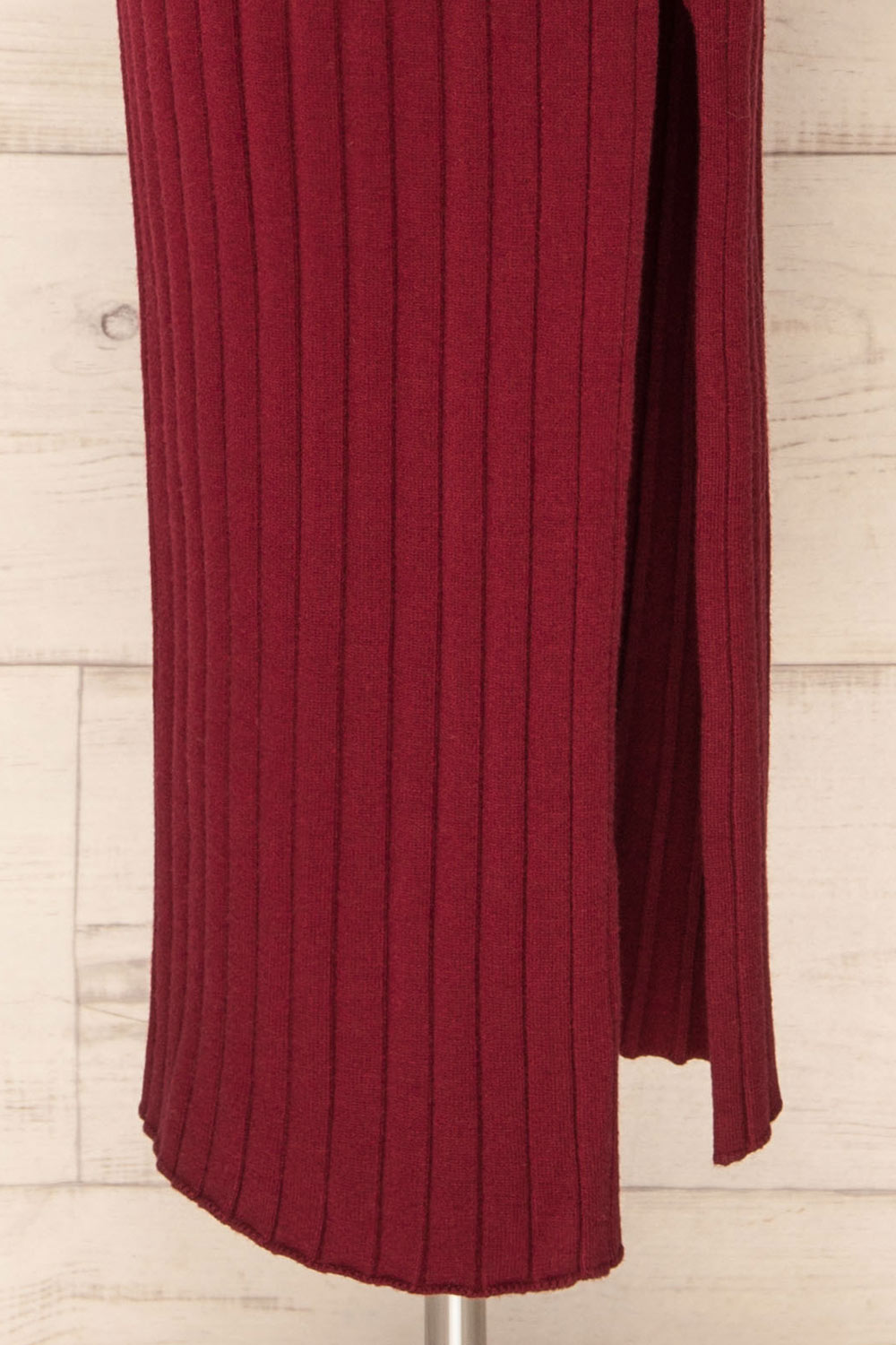 Bandung Burgundy Maxi Front Knot Dress | La petite garçonne bottom