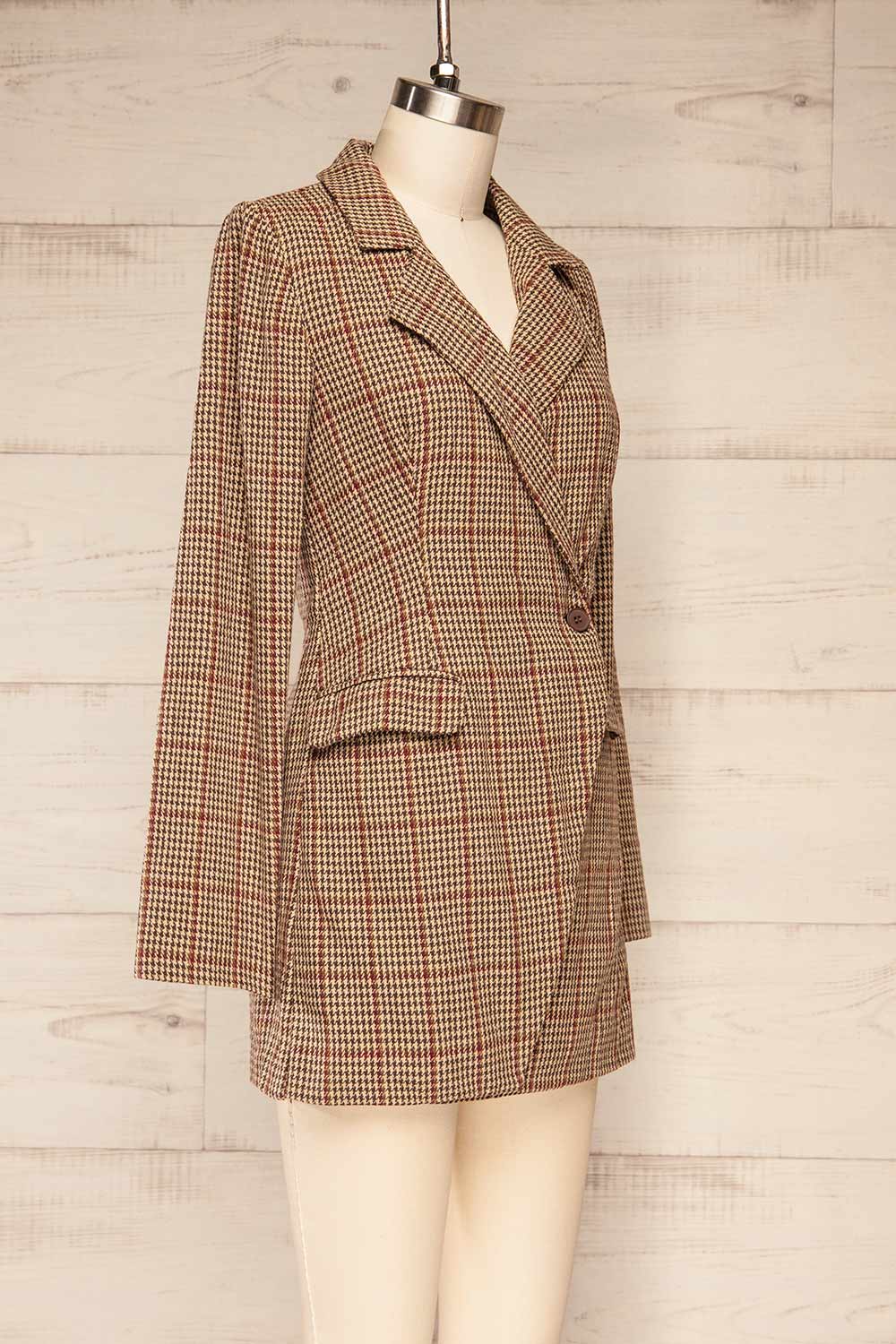 Banjul Houndstooth Blazer Romper | La petite garçonne side view