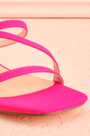 Baobab Fuchsia Strappy Mid Heel Sandals | Boutique 1861 front close-up