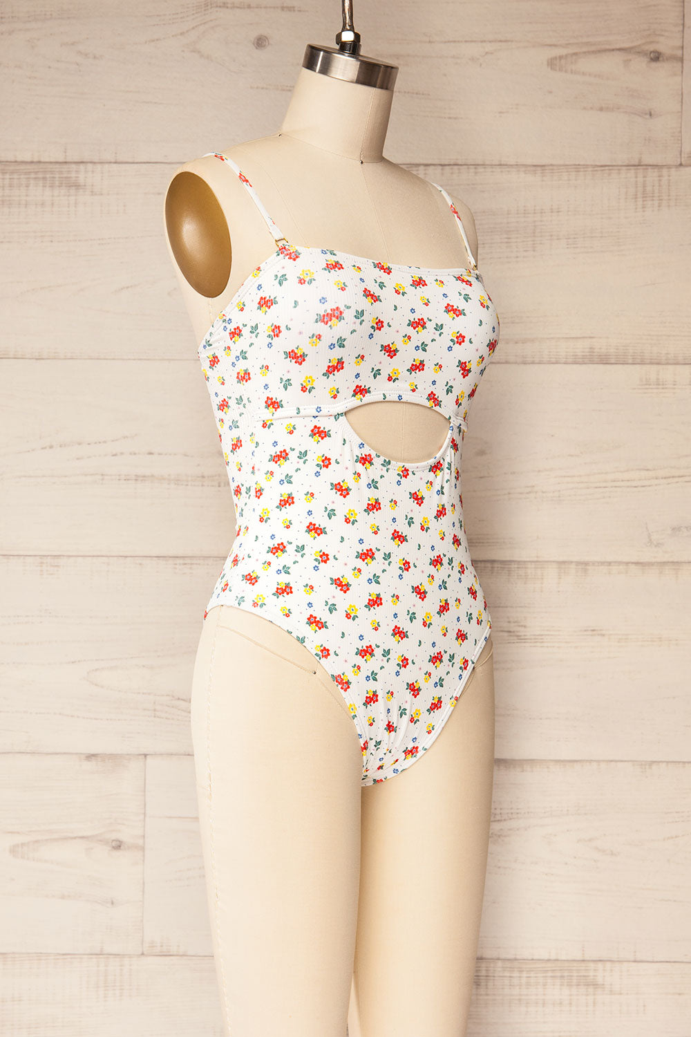 Baoding Flowers and Dots One-Piece Swimsuit | La petite garçonne side view
