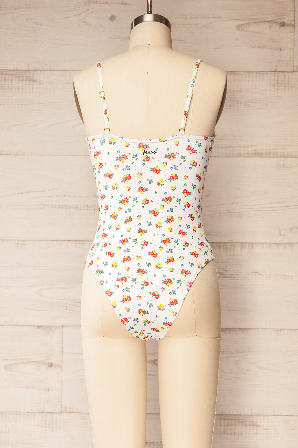 Baoding Flowers and Dots One-Piece Swimsuit | La petite garçonne back view
