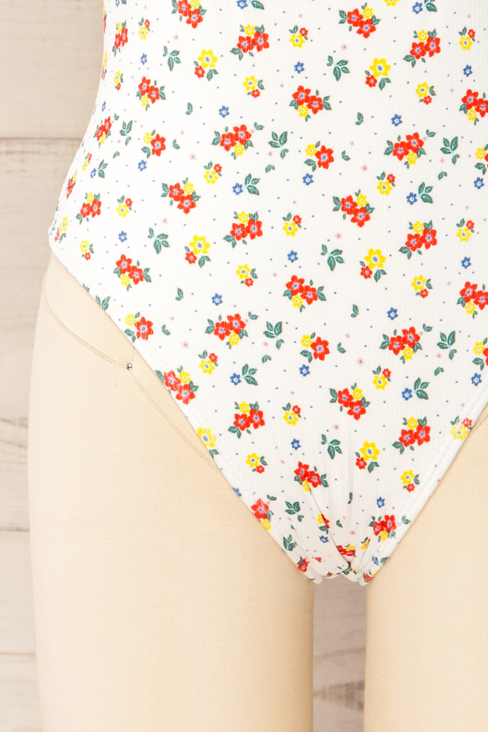 Baoding Flowers and Dots One-Piece Swimsuit | La petite garçonne bottom