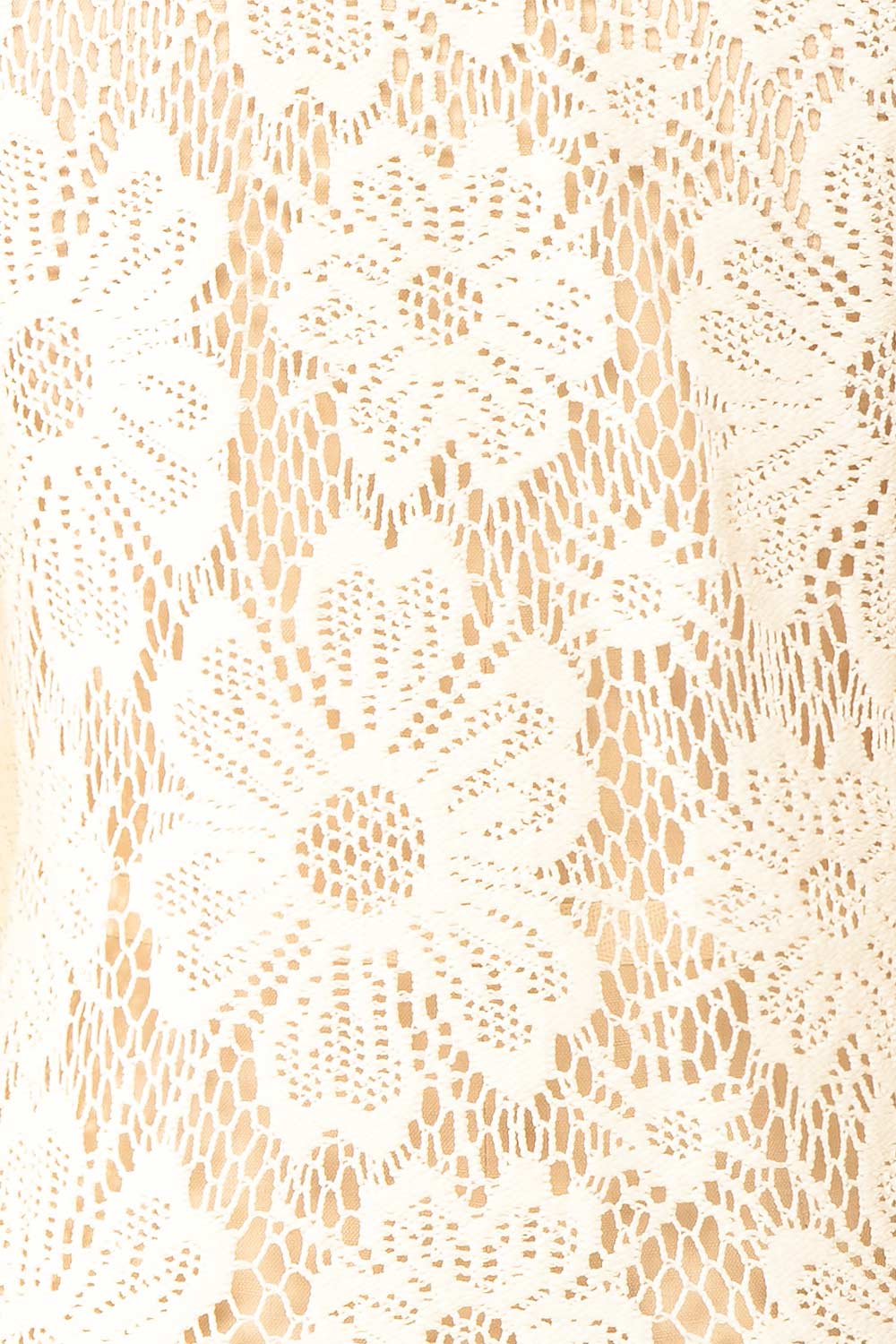 Bara Short Ivory Floral Crochet Dress | Boutique 1861 texture