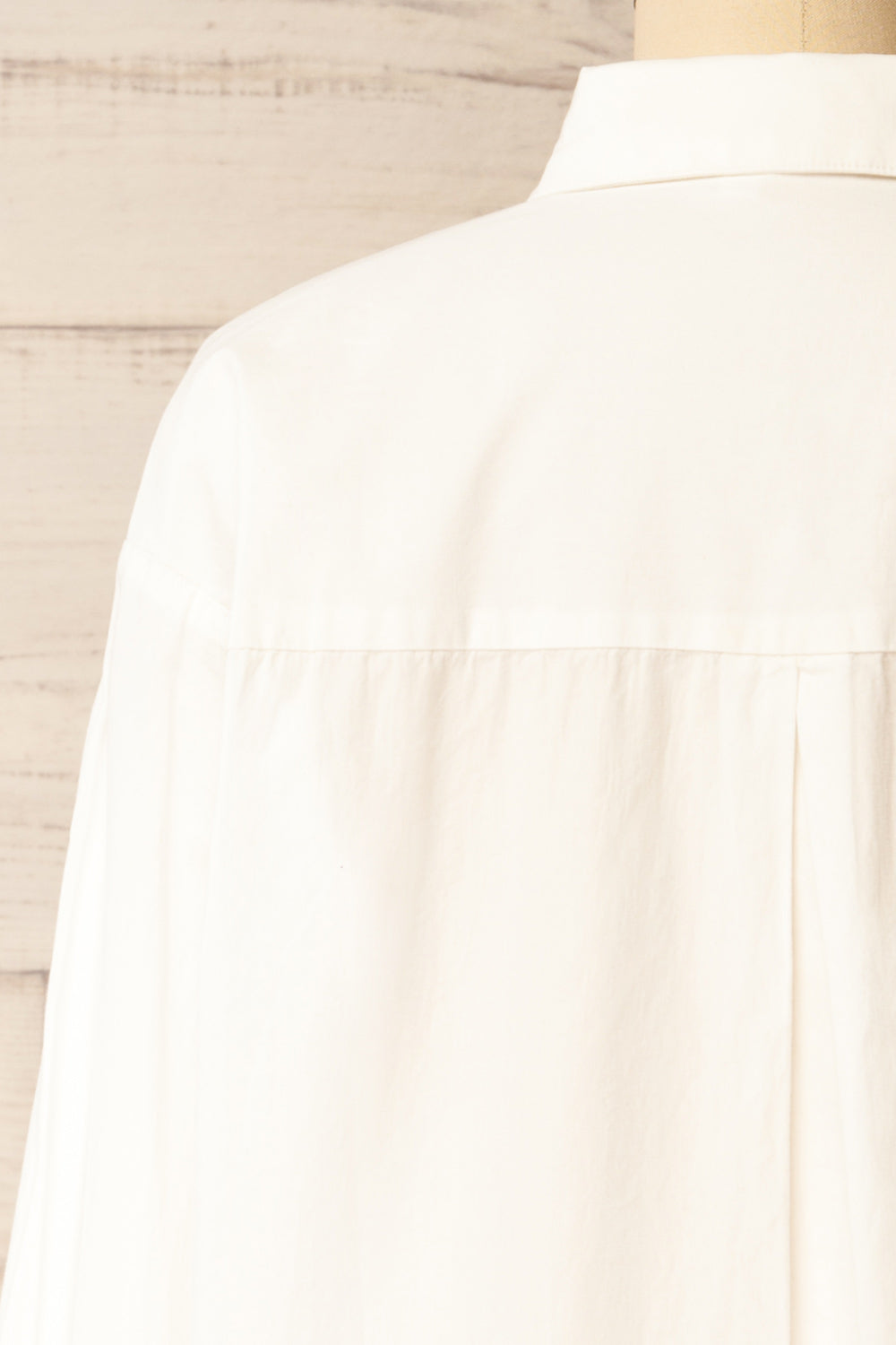 Bareilly Oversized White Shirt with Floral Appliqués | La petite garçonne back