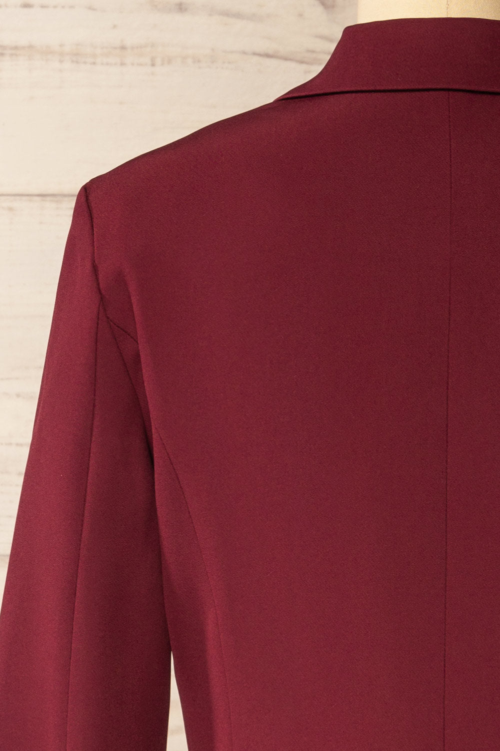 Barrameda Burgundy Double-Breasted Blazer Dress | La petite garçonne back