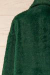 Bartin Green Open-Front Faux Fur Coat | La petite garçonne back