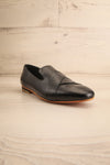 Baru Black Leather Loafers | La petite garçonne front view