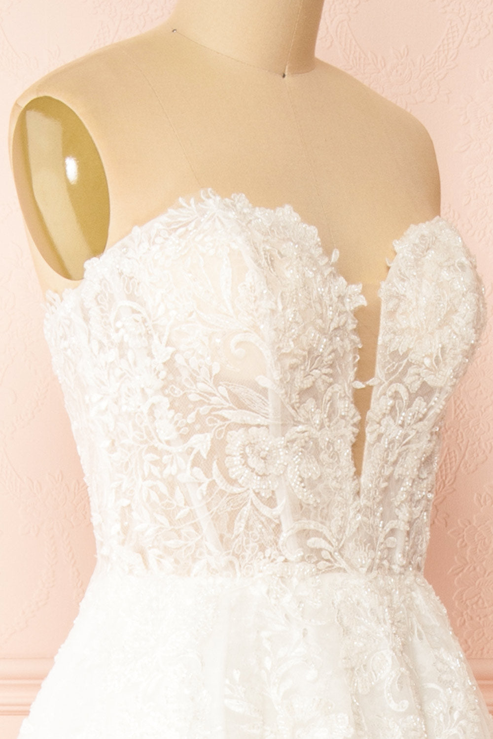 Beatrix Strapless Tulle Wedding Gown w/ Bolero | Boudoir 1861 side