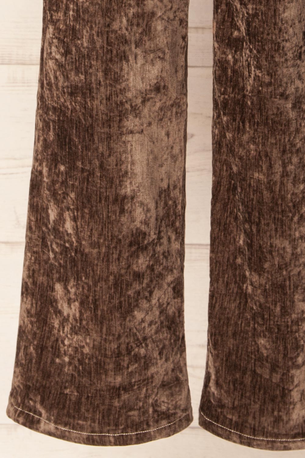 Beawar | Pantalon en Velours Brun à Taille Haute