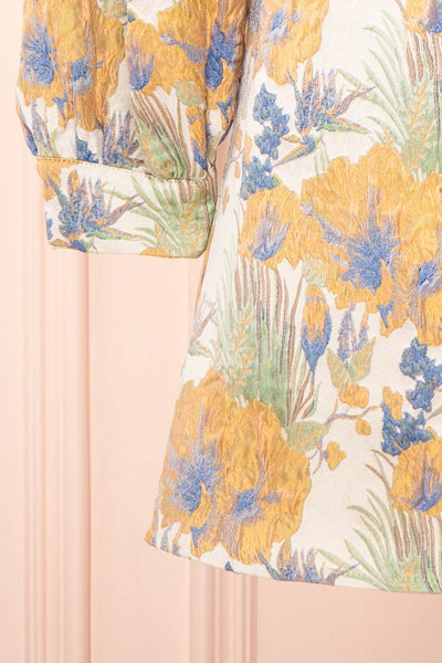 Belova Short Floral Jacquard Wrap Dress | Boutique 1861  bottom