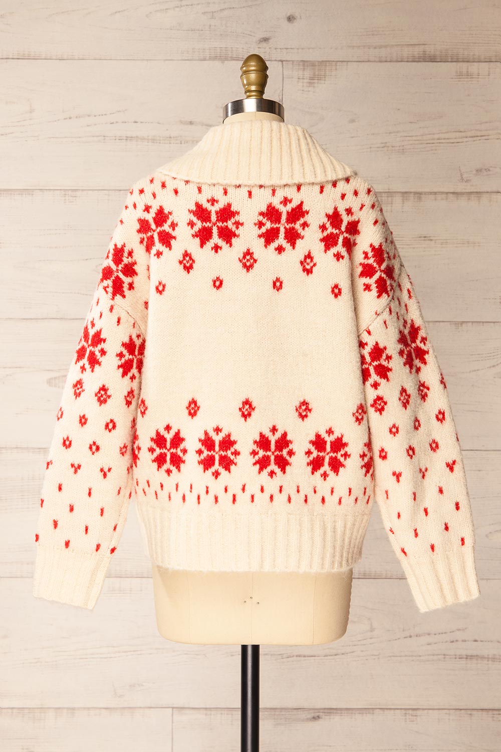 Bendigo Thick Knitted Christmas Cardigan | La petite garçonne back view