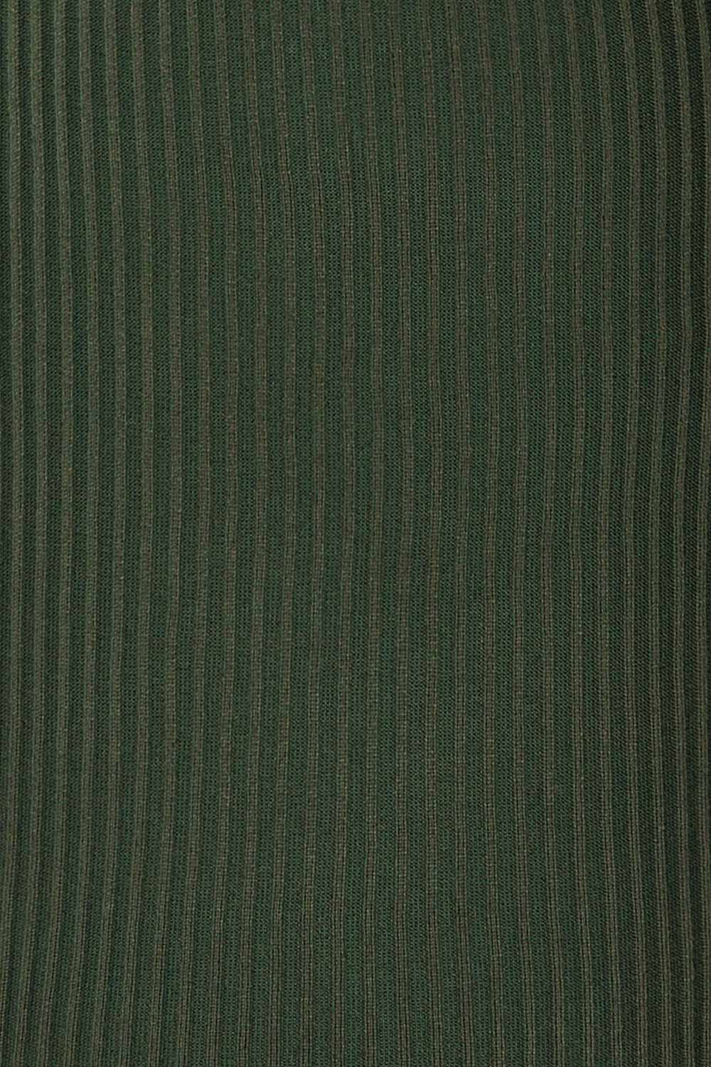 Bergame Green Knitted Wrap Dress | La petite garçonne fabric 