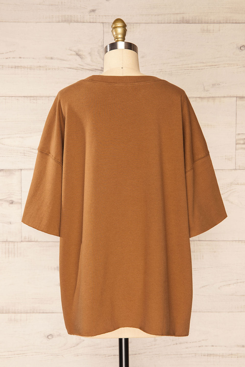 Berlin Caramel Oversized T-Shirt | La petite garçonne back view
