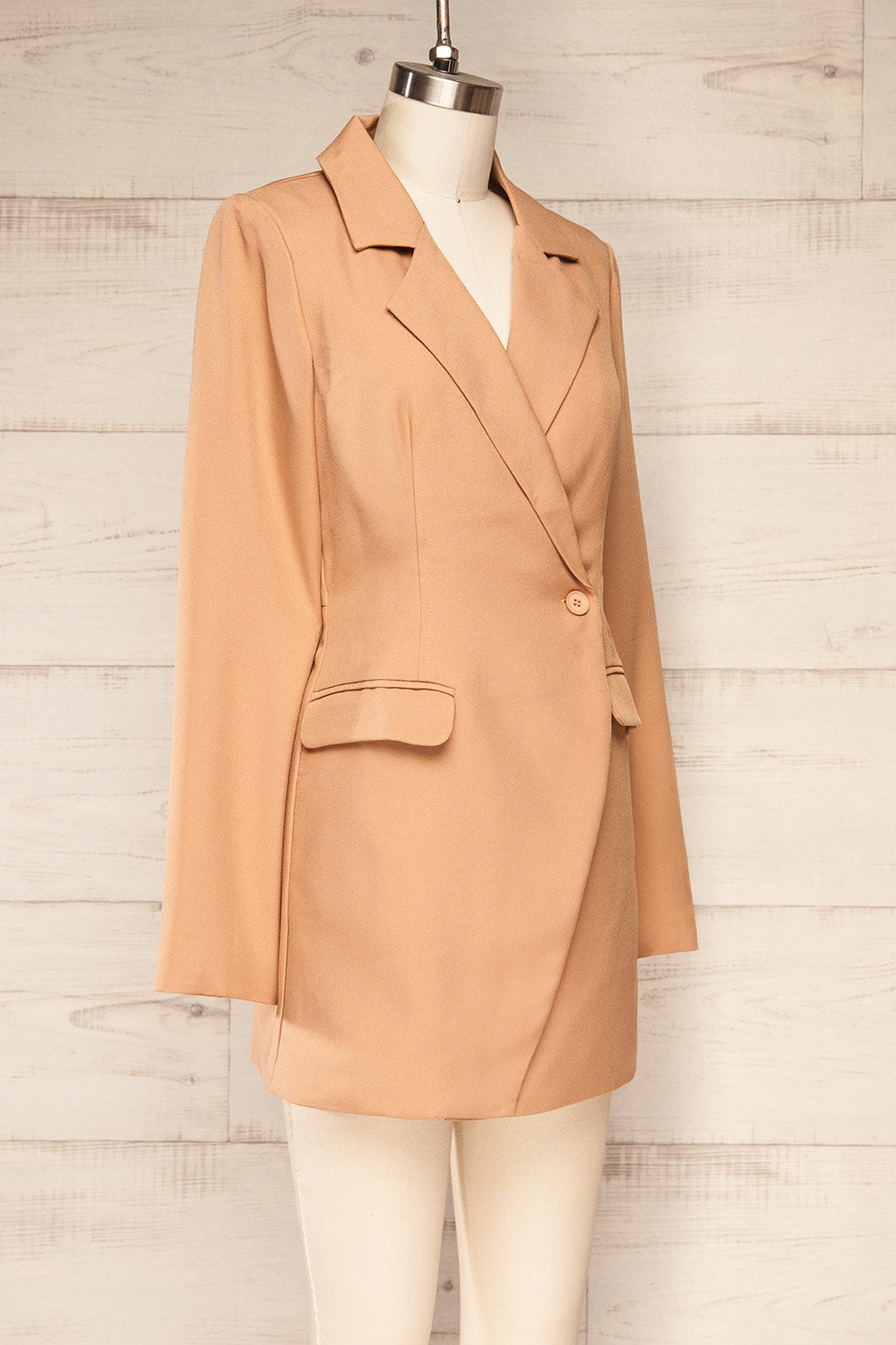 Besancon Beige Blazer Romper | La petite garçonne side view