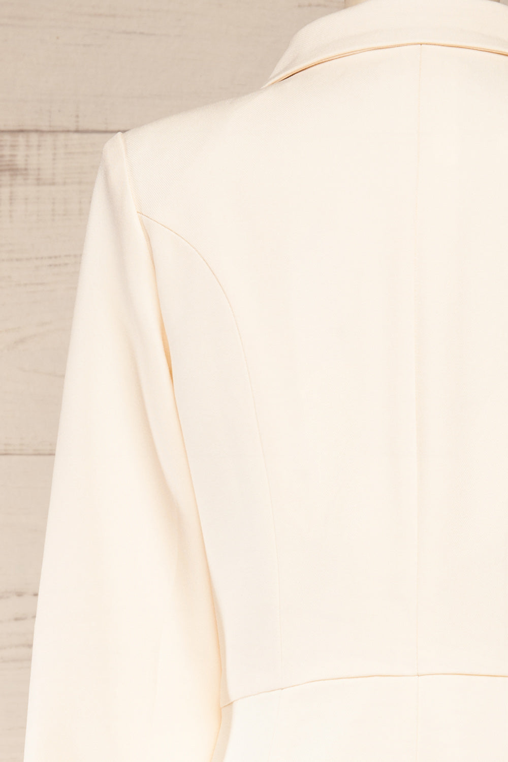 Besancon Ivory Blazer Romper | La petite garçonne back close-up