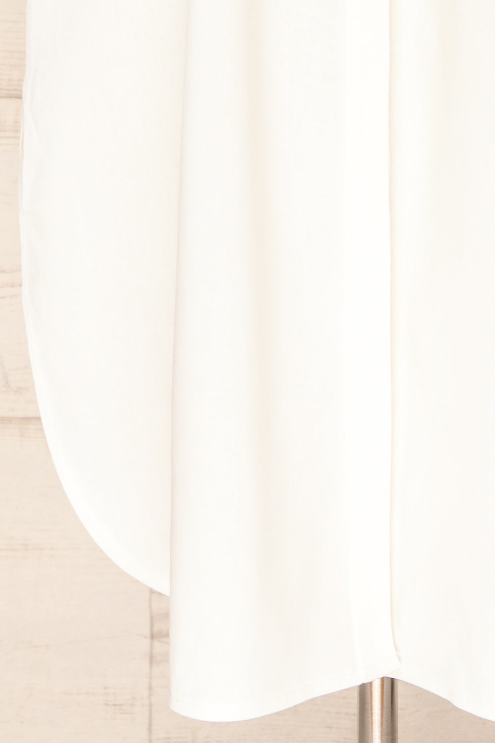 Betrice Ivory Oversized Button-Up Linen Dress | La petite garçonne bottom