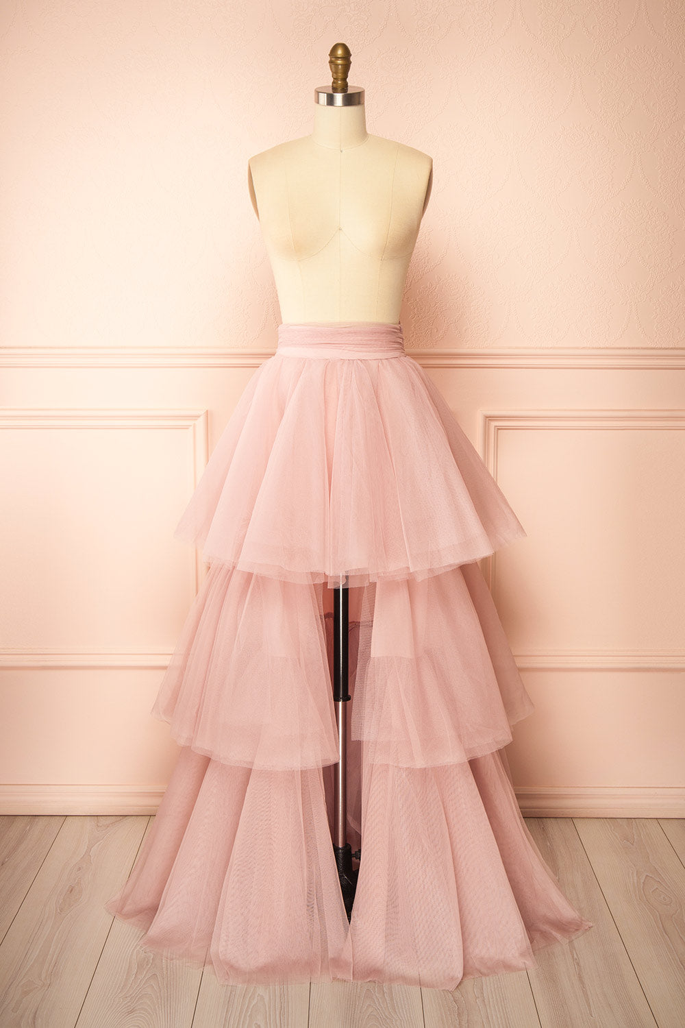 Bettany Pink Tiered Tulle Skirt | Boutique 1861 front view