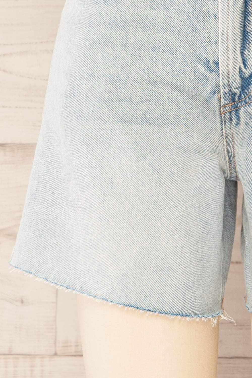 Bhopal High-Waisted Blue Denim Shorts | La petite garçonne bottom