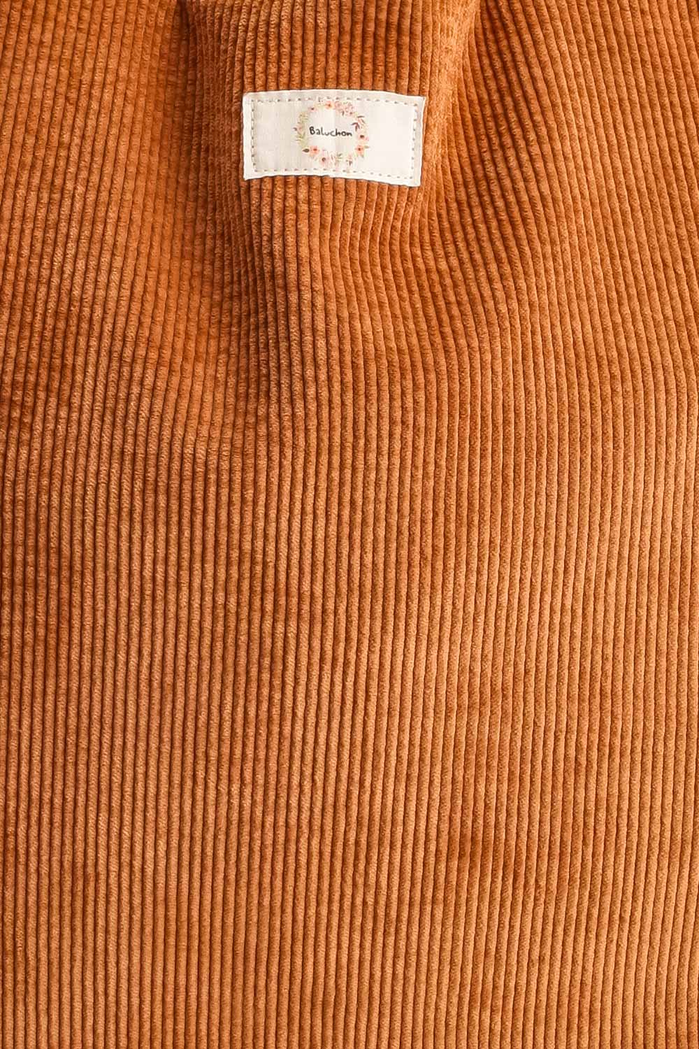 Bienveillant Caramel Corduroy Tote Bag | La petite garçonne close-up