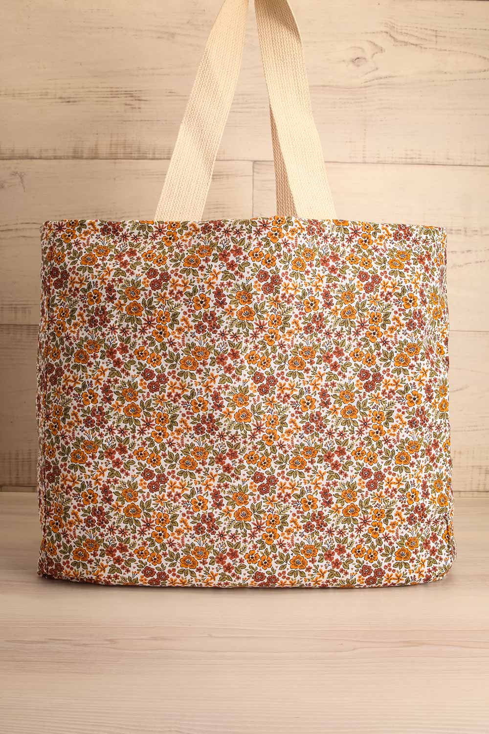 Bienveillant Caramel Corduroy Tote Bag | La petite garçonne inside view