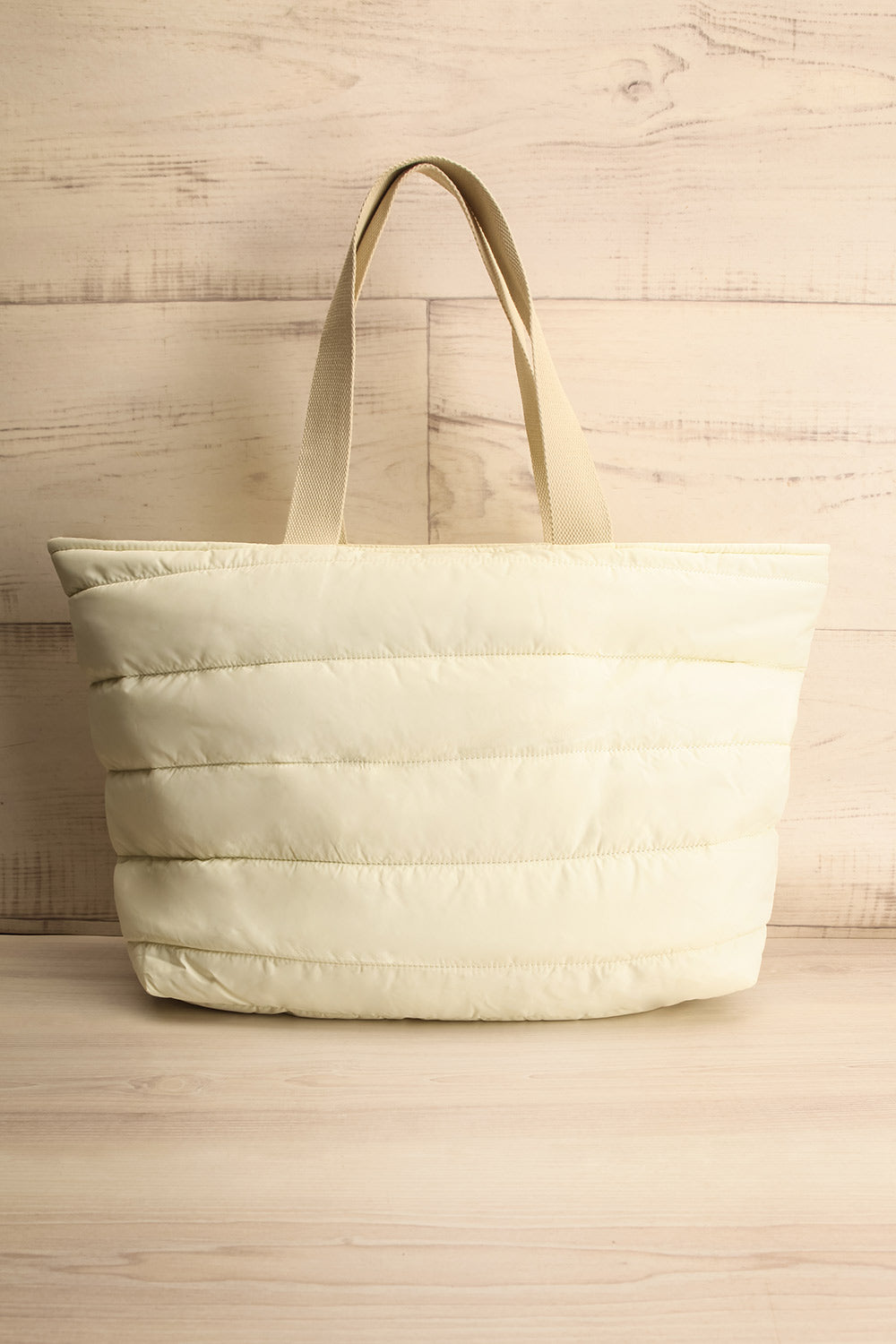 Blackpool Ivory Quilted Tote Bag | La petite garçonne front view