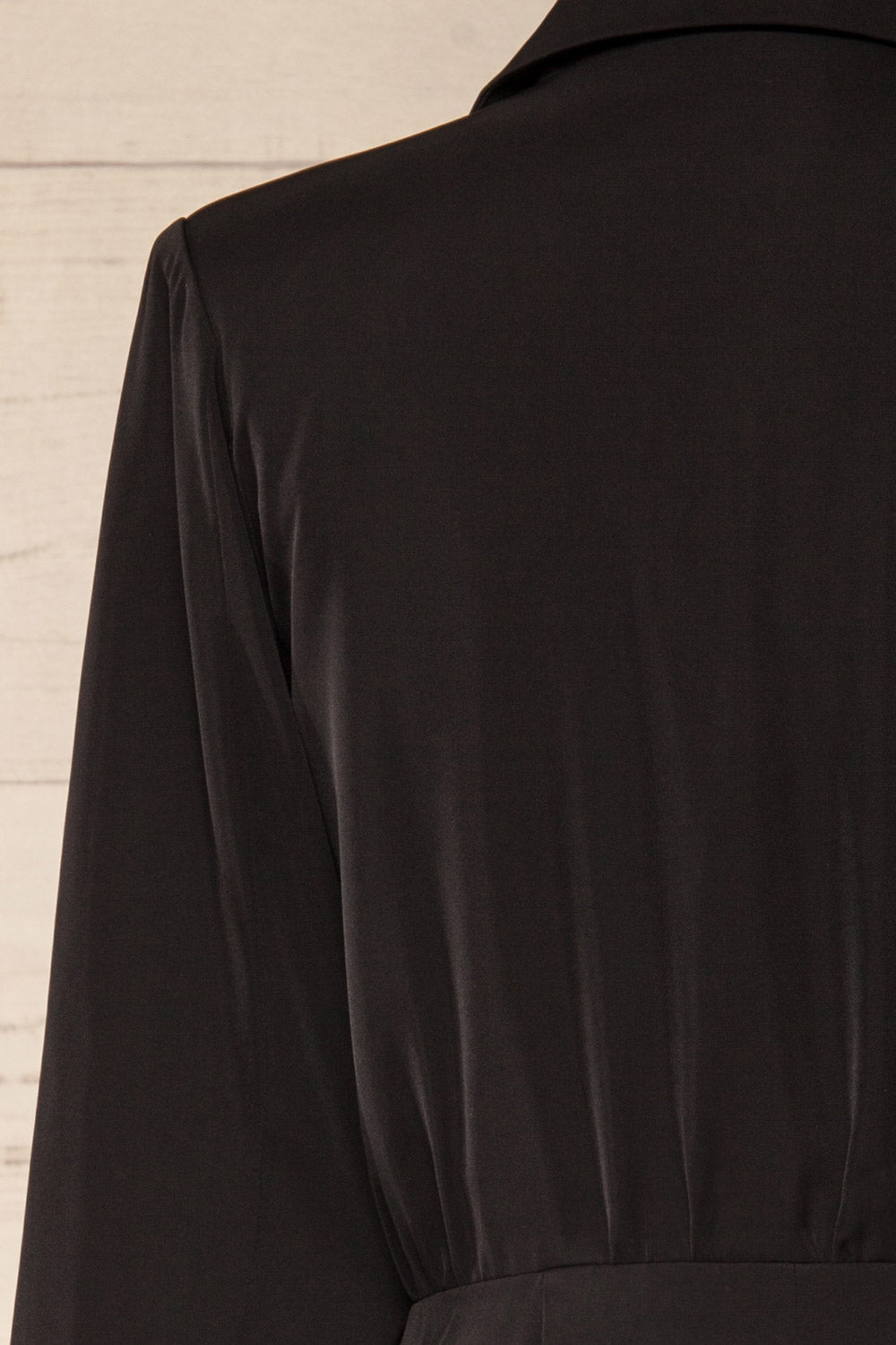 Bobigny Black Blazer Romper | La petite garçonne back close-up