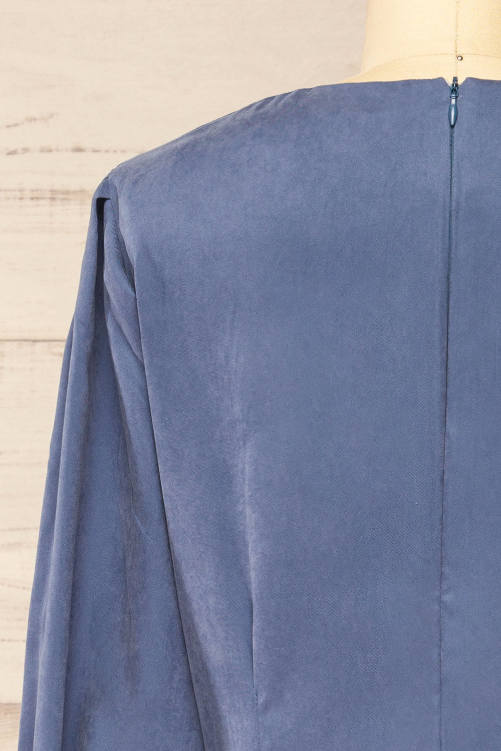 Bohrin Blue Long-Sleeved Short Dress | La petite garçonne back