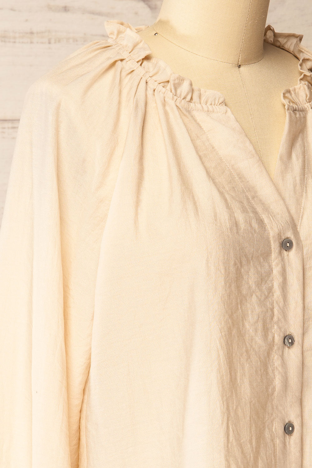 Bologna Ovesized Faux Linen Blouse | La petite garçonne side