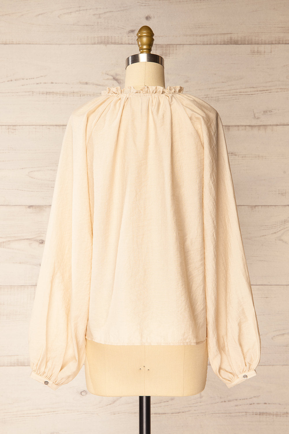 Bologna Ovesized Faux Linen Blouse | La petite garçonne back view