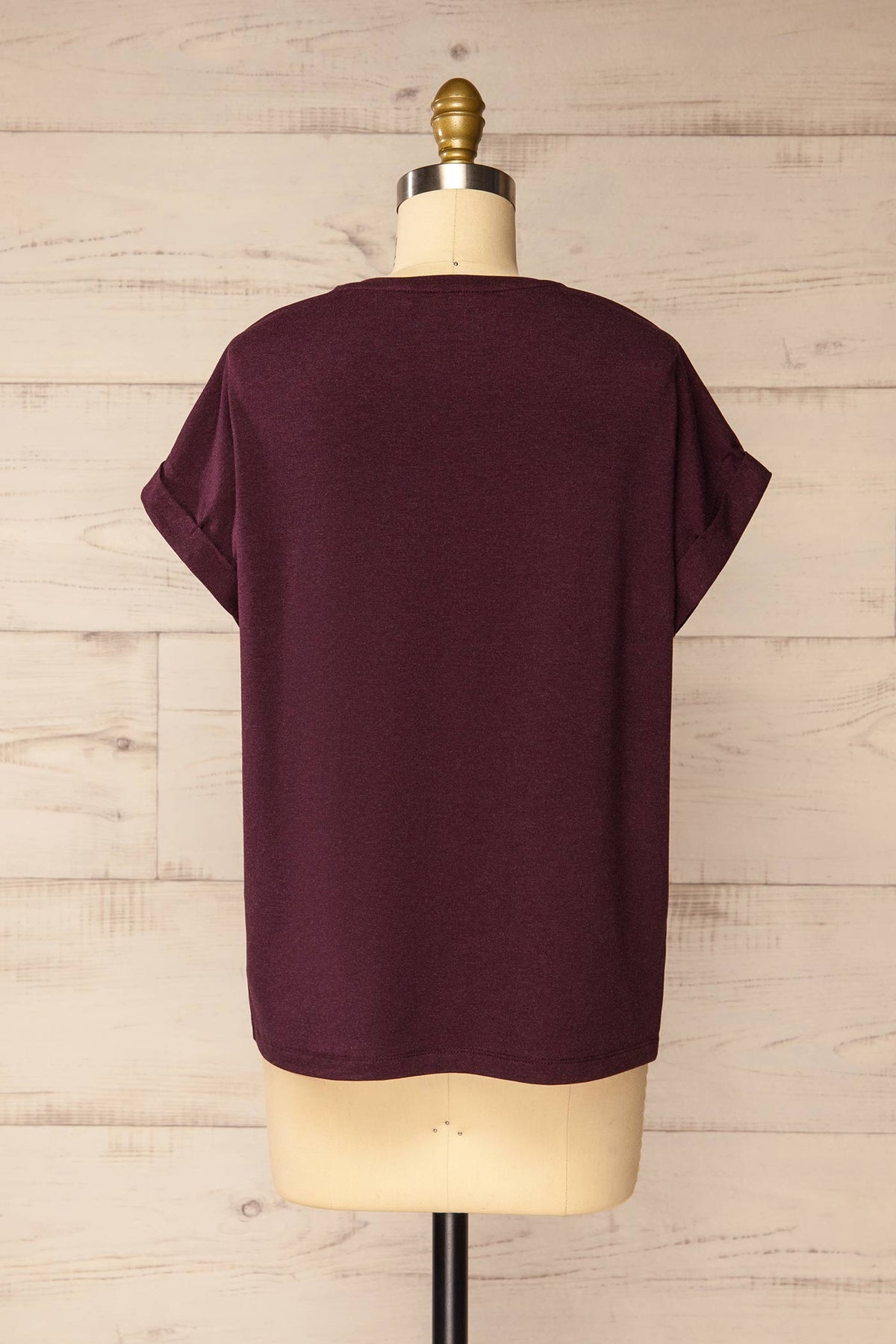 back view of Bossugan Purple Round Neck T-Shirt at La petite garçonne