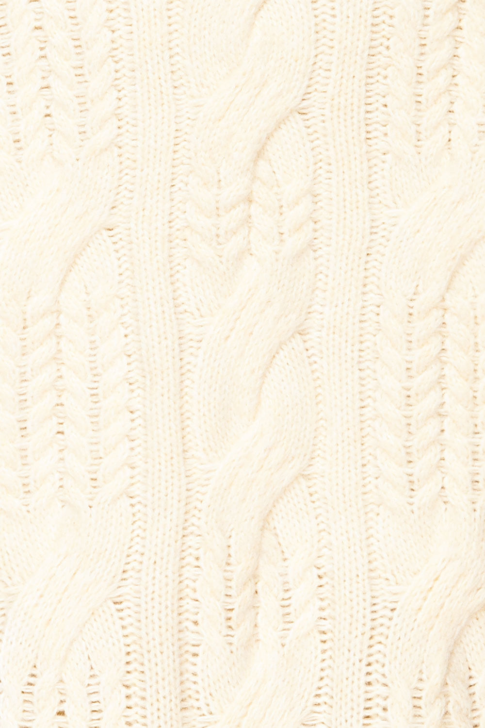 Boston Ivory Cable Knit Sweater | La petite garçonne fabric