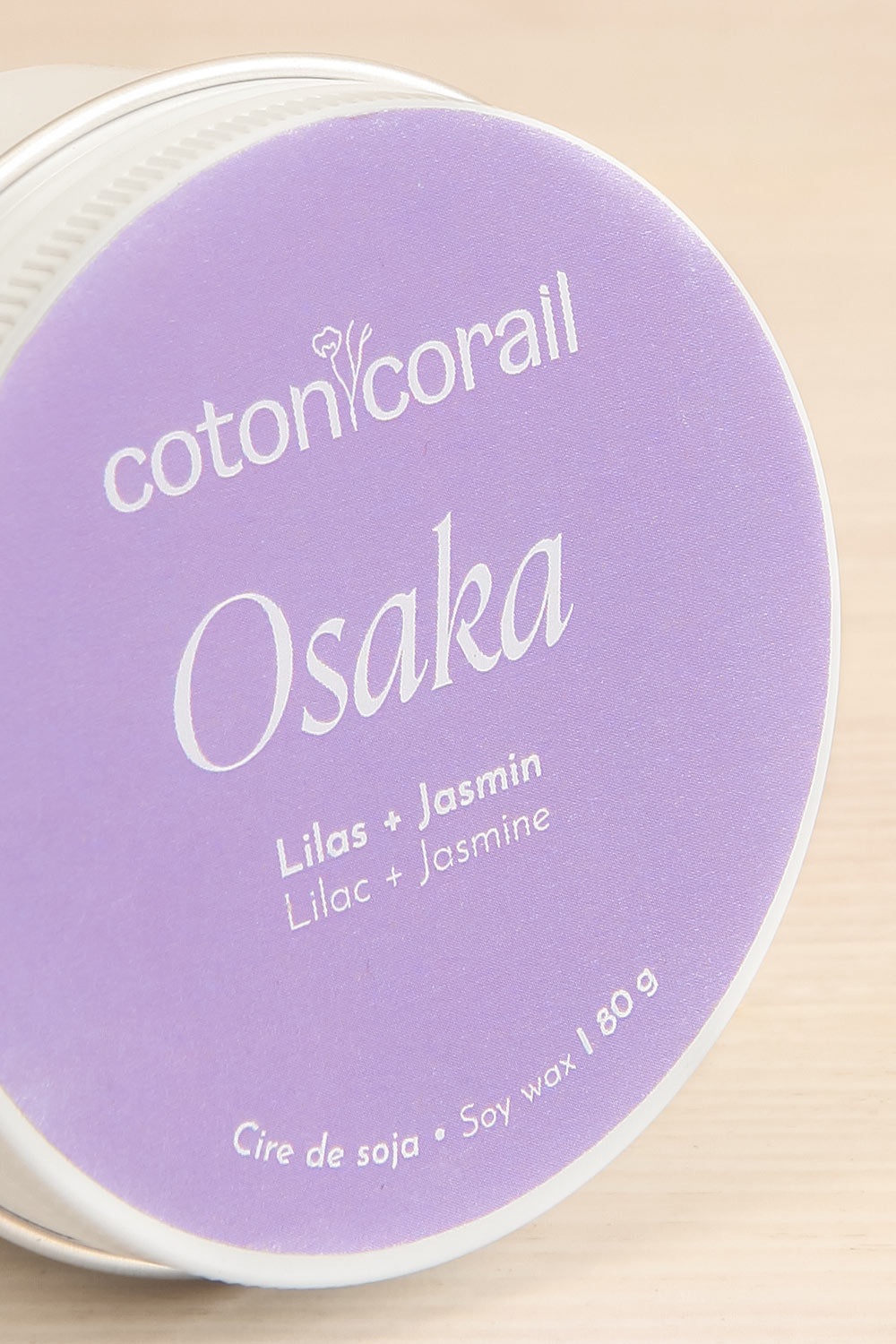 Osaka Tin Candle | Maison garçonne close-up